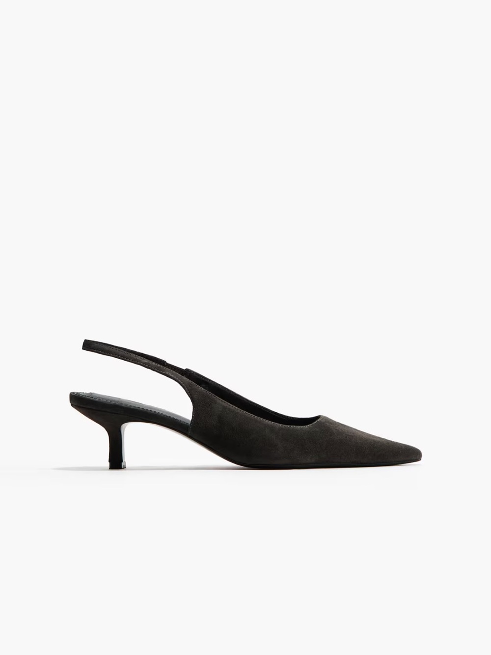 Suede Slingback Kitten Heels - NWT - Picture 2 of 5